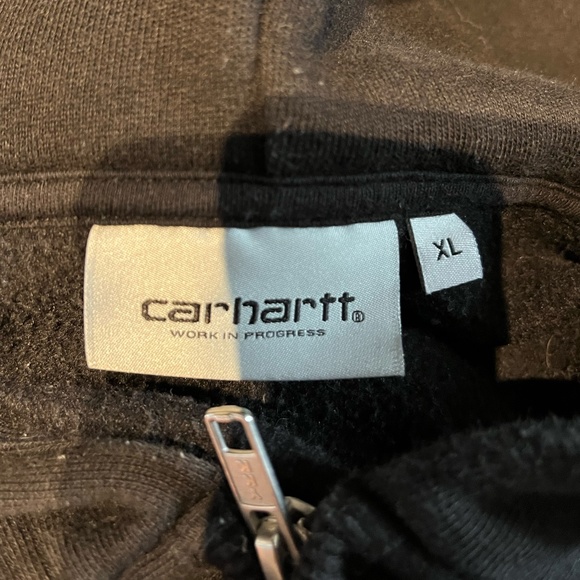 Carhartt WIP black half-zip hoodie size XL - Picture 2 of 2